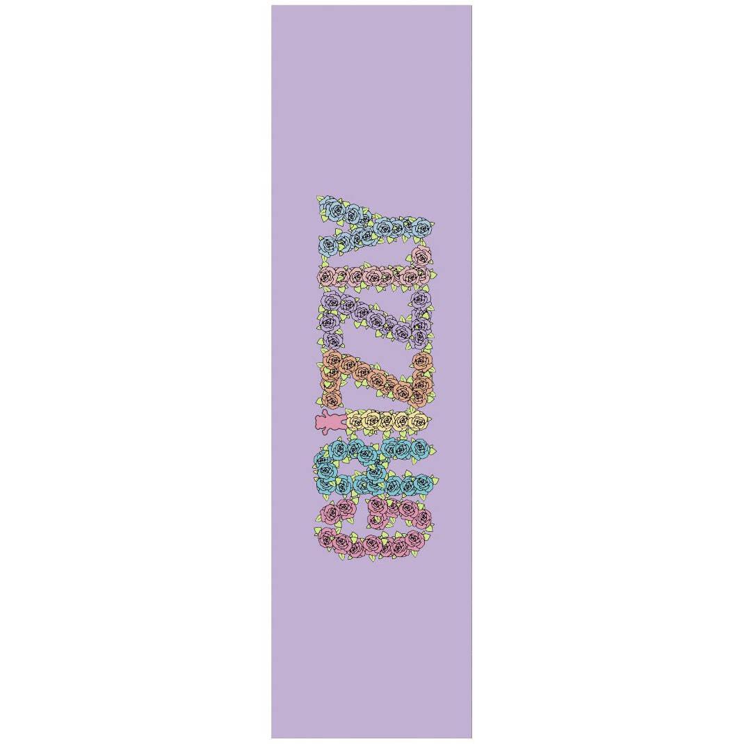 Grizzly Mini Roses Skateboard Grip Tape - Purple