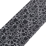 Grizzly Smiling Flower Bear Skateboard Grip Tape - Black