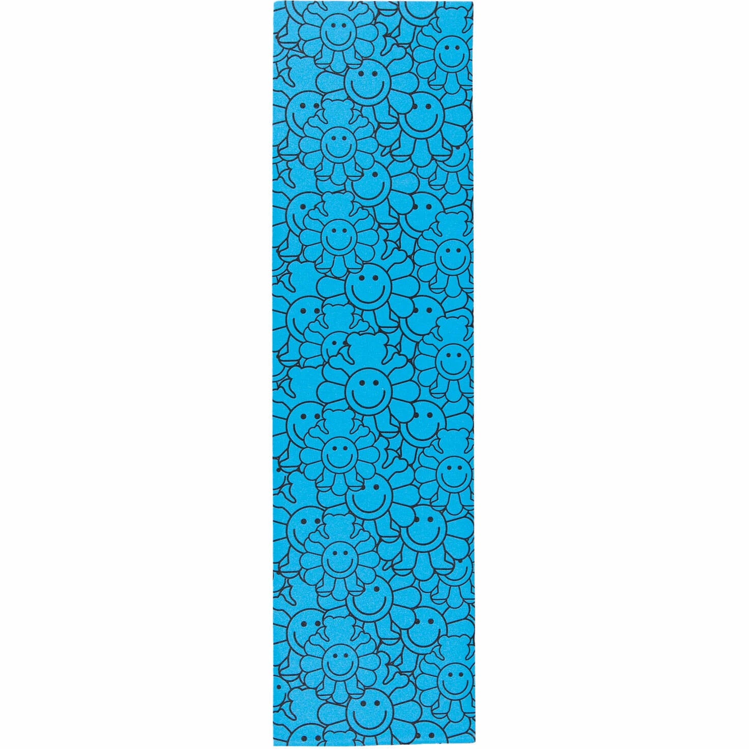 Grizzly Smiling Flower Bear Skateboard Grip Tape - Blue