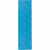 Grizzly Smiling Flower Bear Skateboard Grip Tape - Blue
