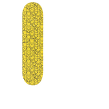 Grizzly Smiling Flower Bear Skateboard Grip Tape - Yellow