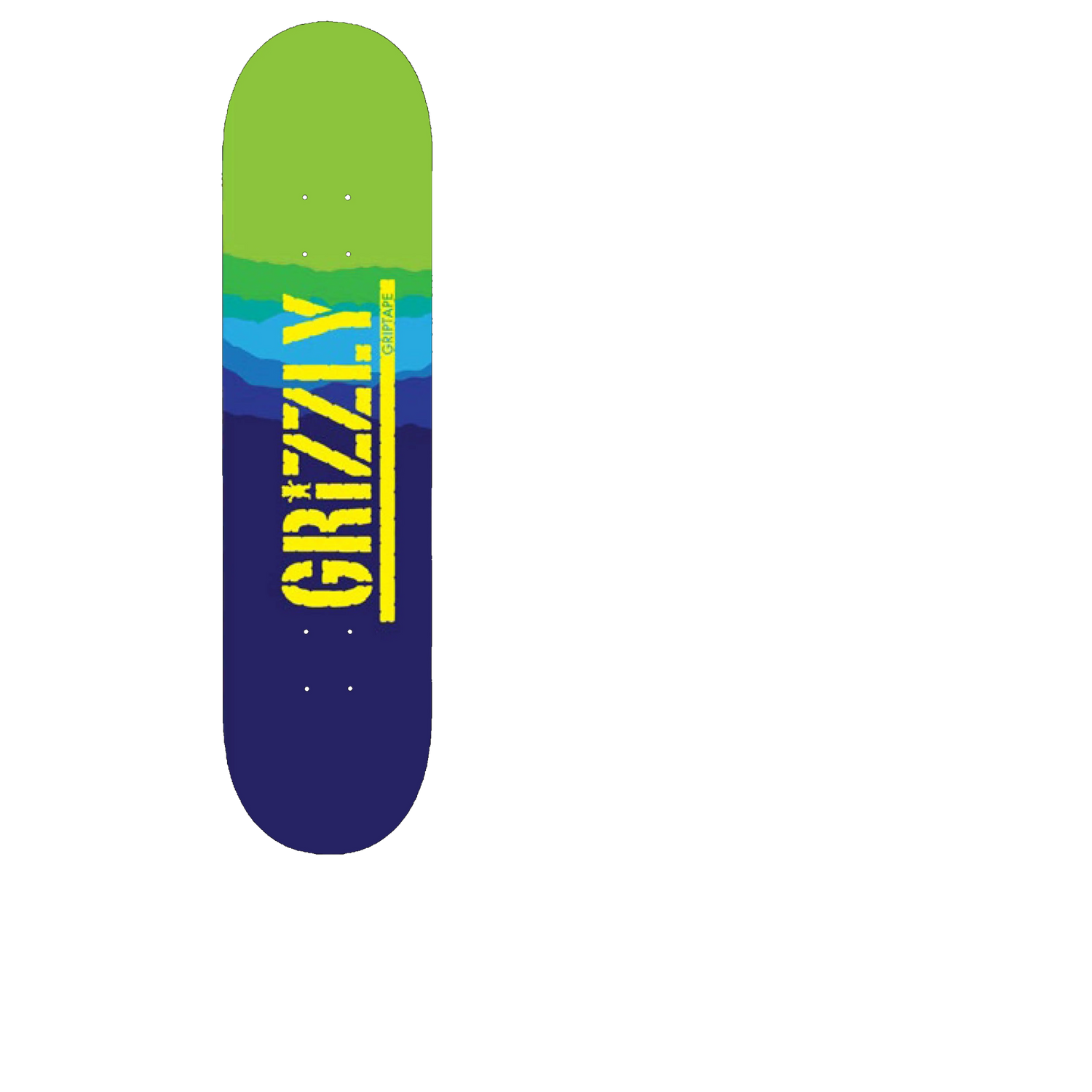 Grizzly Range Stamp Skateboard Grip Tape - Blue/Green