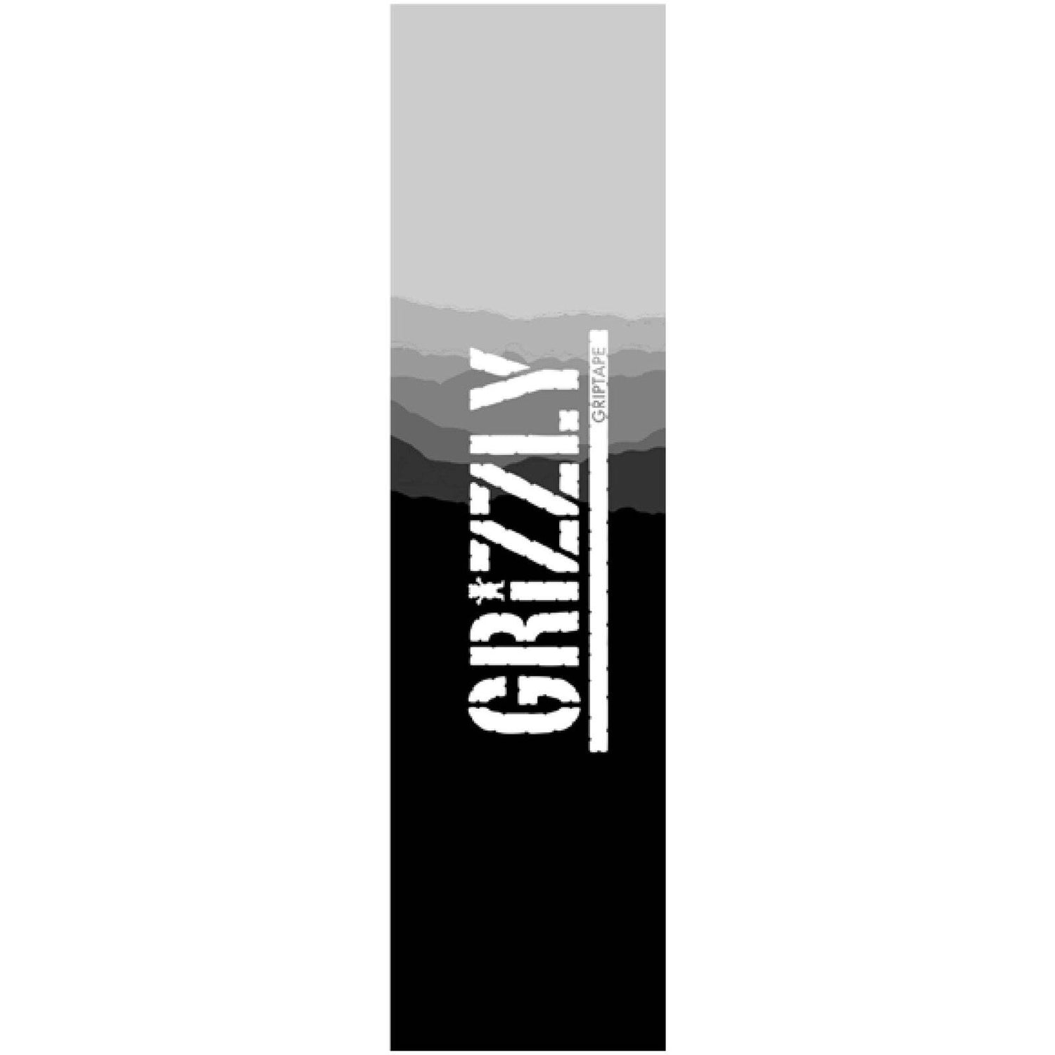 Grizzly Range Stamp Skateboard Grip Tape - Black/White