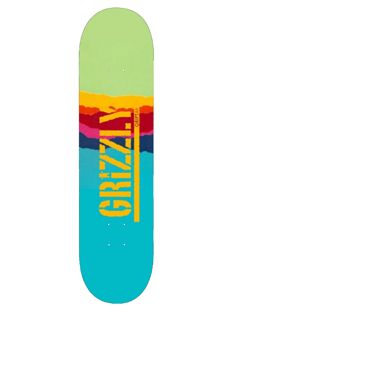 Grizzly Range Stamp Skateboard Grip Tape - Teal/Multi
