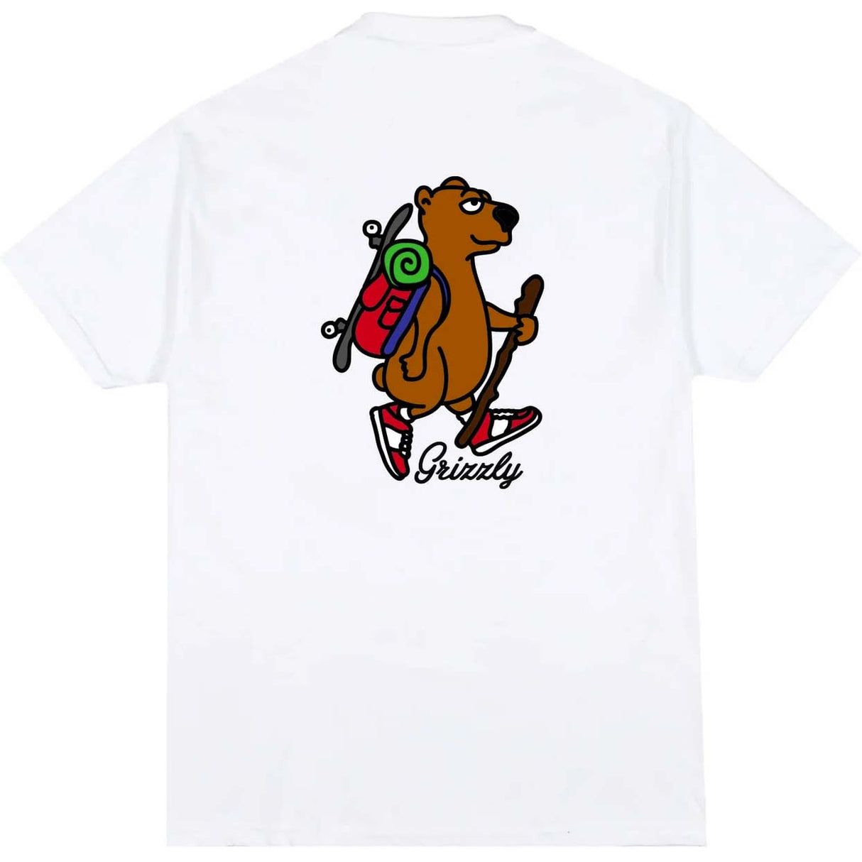Grizzly Hitch Hike T Shirt - White