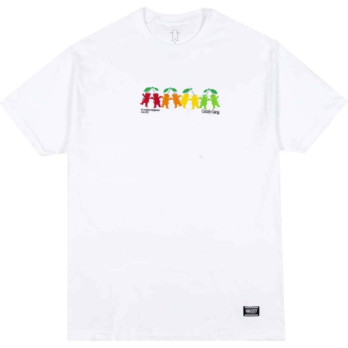 Grizzly Taste The Rainbow T Shirt - White