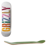 Grizzly Teracotta Skateboard Deck - White 7.75"