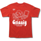 Grizzly By The Slice T Shirt - Red