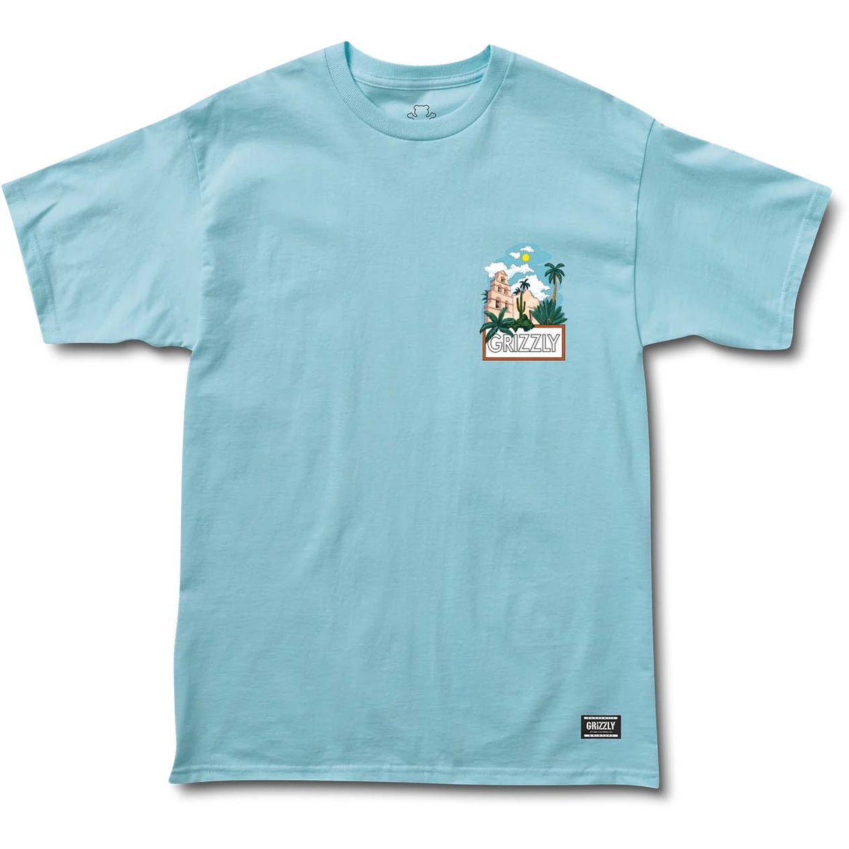 Grizzly Cabana T Shirt - Sky Blue