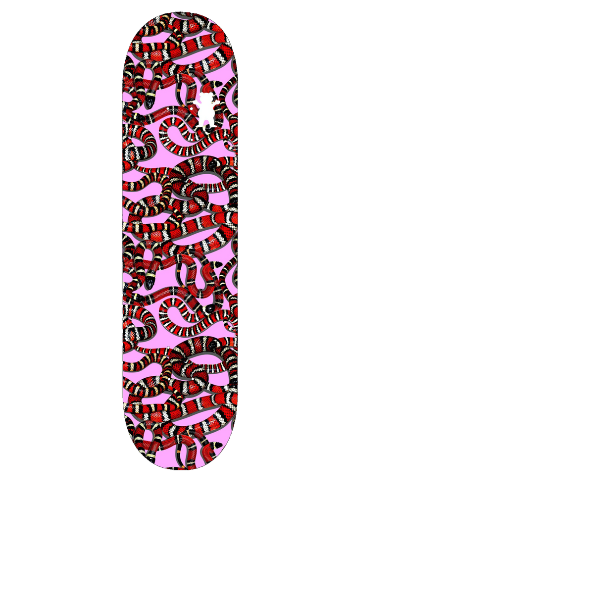 Grizzly Snake Eyes Skateboard Grip Tape - Red