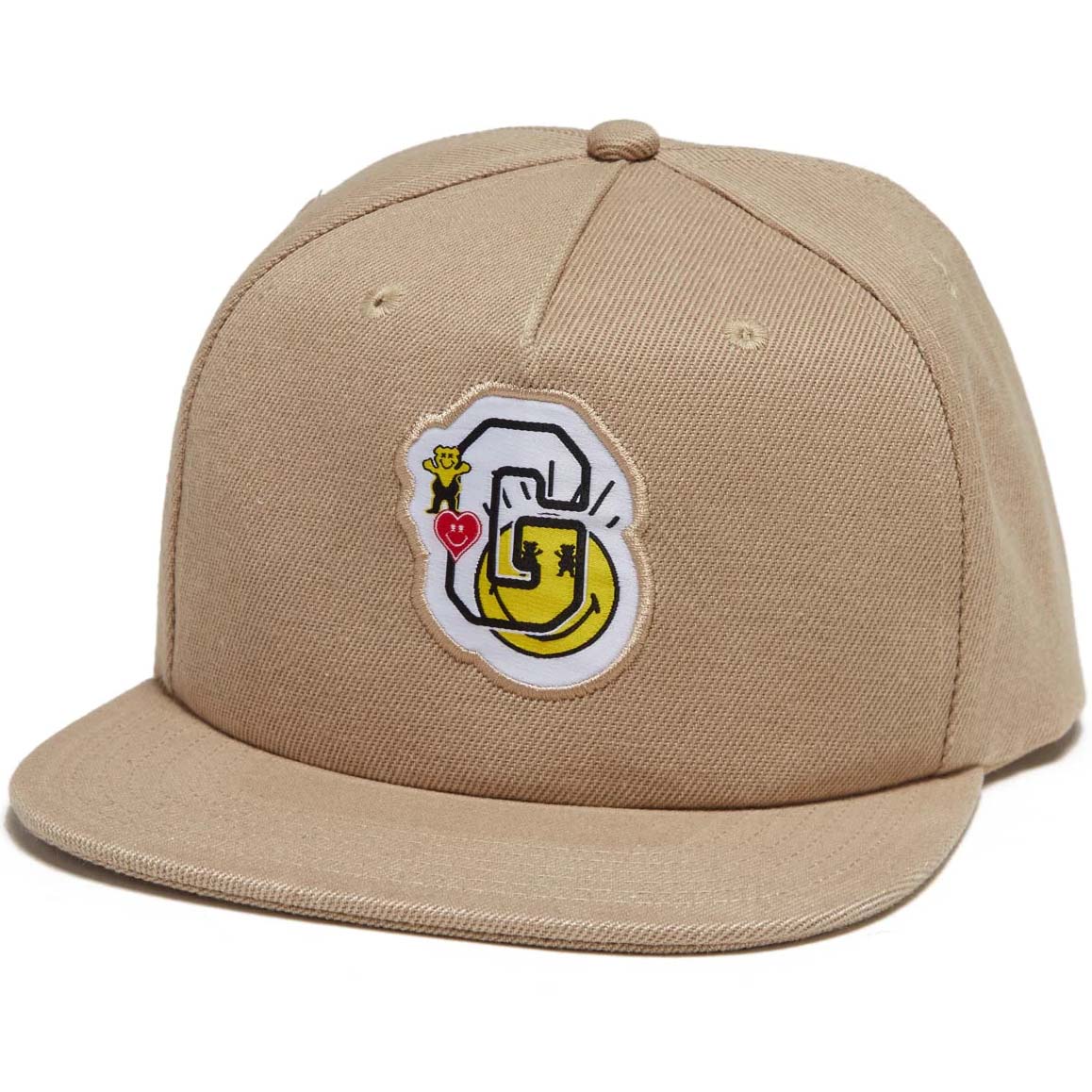 Grizzly x SmileyWorld Snapback Hat - Khaki