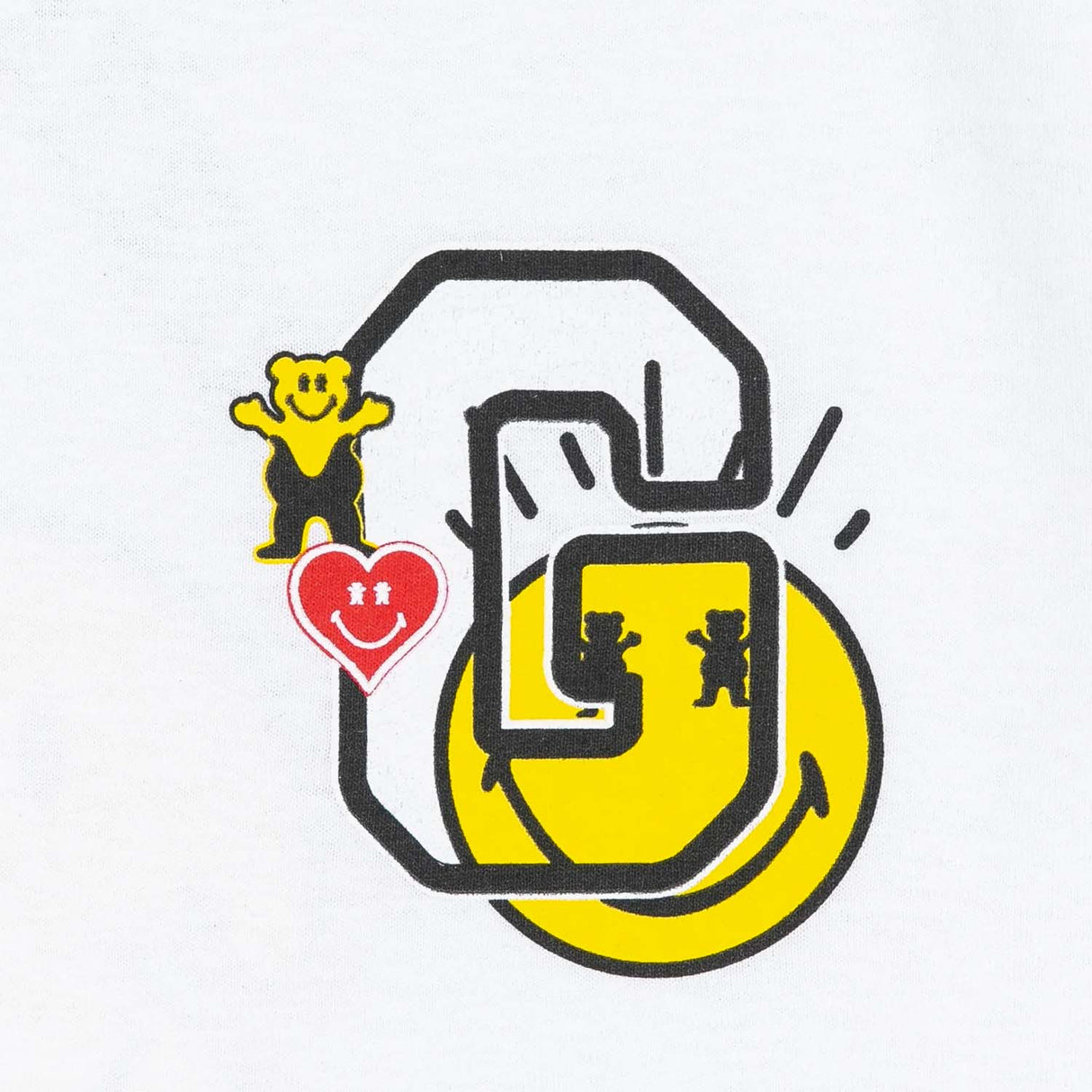 Grizzly x SmileyWorld T Shirt - White