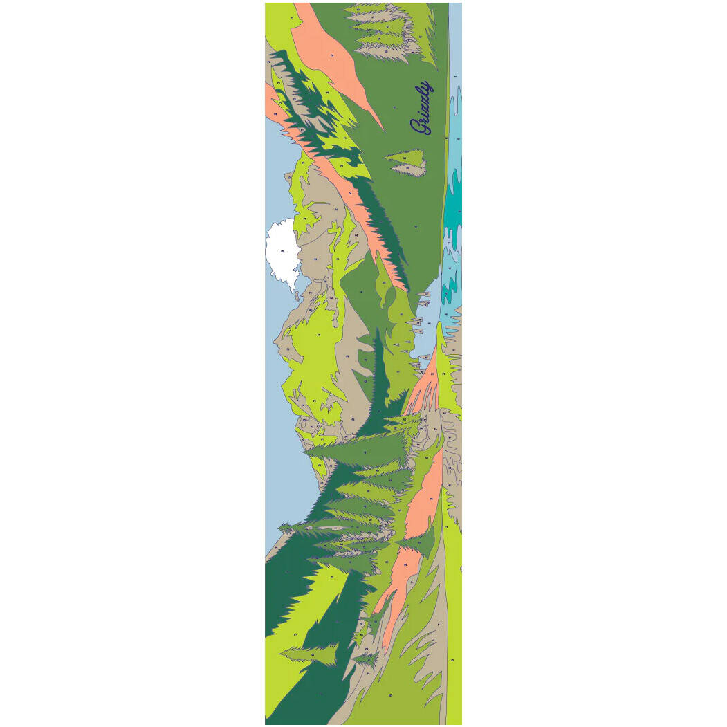 Grizzly Paint By Numbers Skateboard Grip Tape
