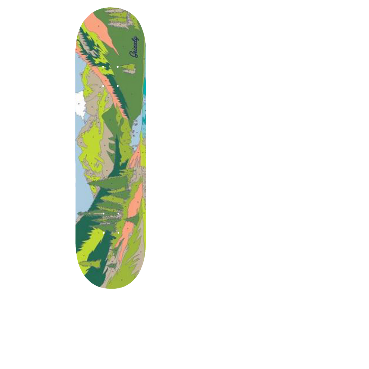 Grizzly Paint By Numbers Skateboard Grip Tape