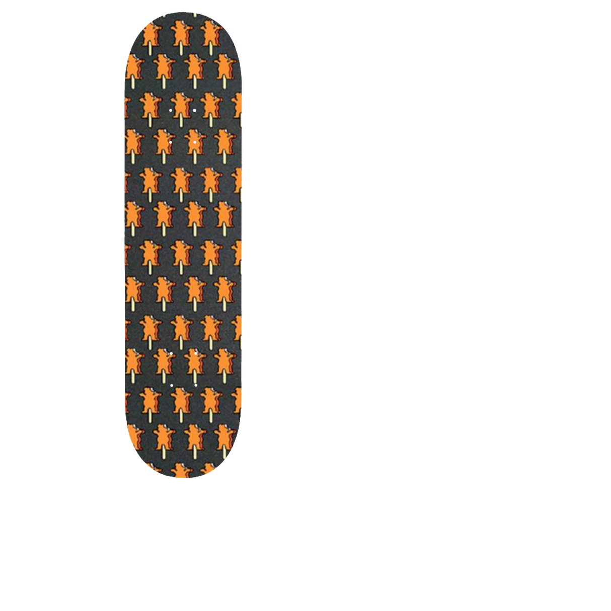 Grizzly OG Bear Ice Cream Skateboard Grip Tape - Orange