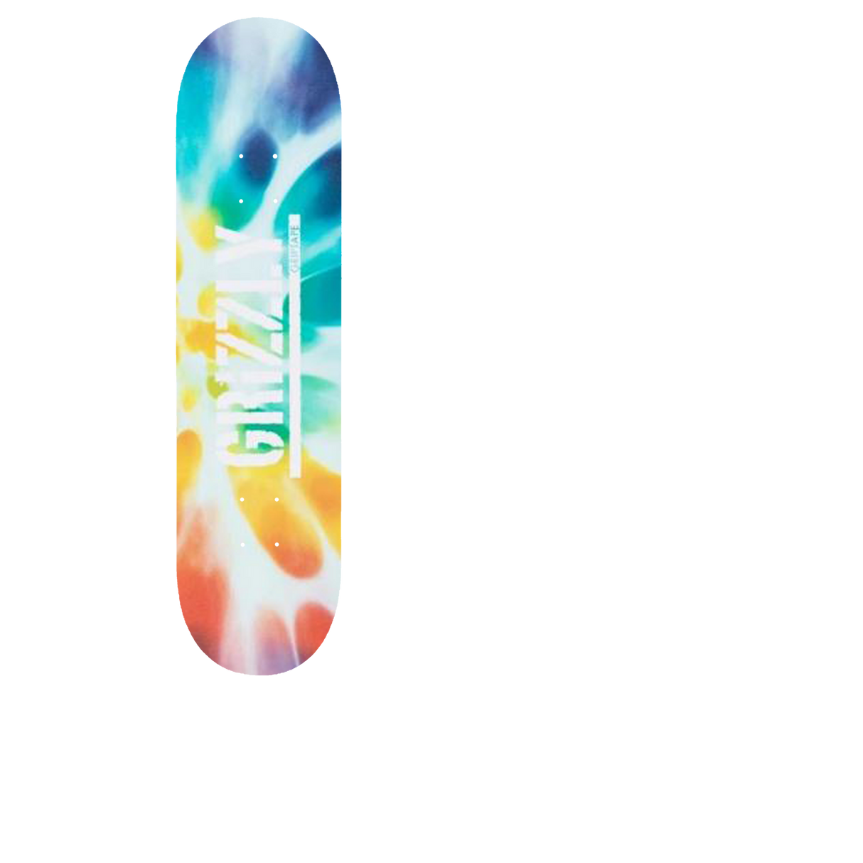 Grizzly Tie-Dye Stamp Skateboard Grip Tape - 4