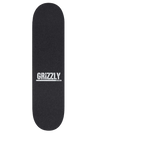 Grizzly Mini Stamp Skateboard Grip Tape - Black 9"