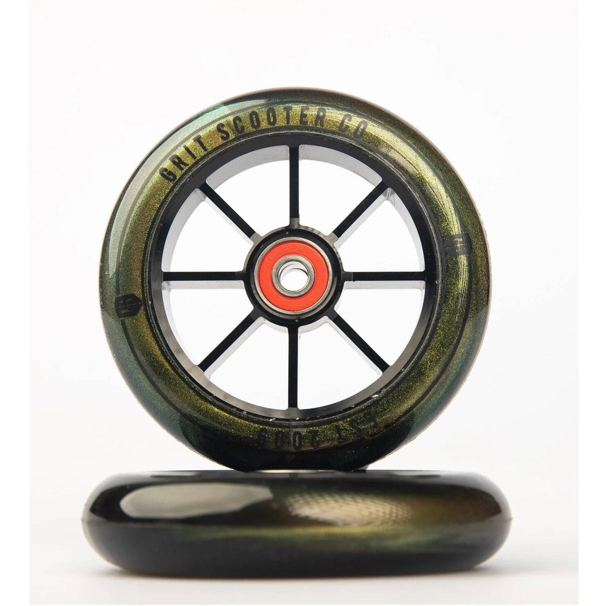 Grit 8-Spoke Alloy Core 110mm Scooter Wheel - Black/Gold