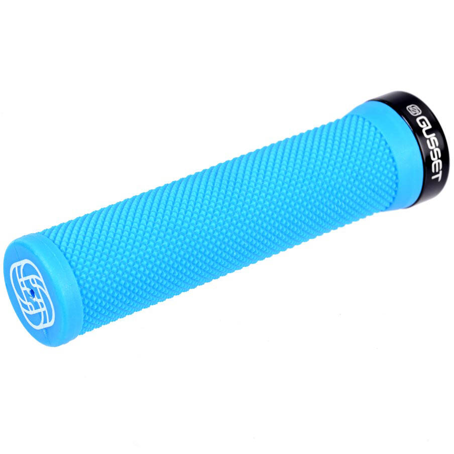 Gusset Single File Scooter Grips - Blue