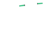 Gusset Single File Scooter Grips - Green