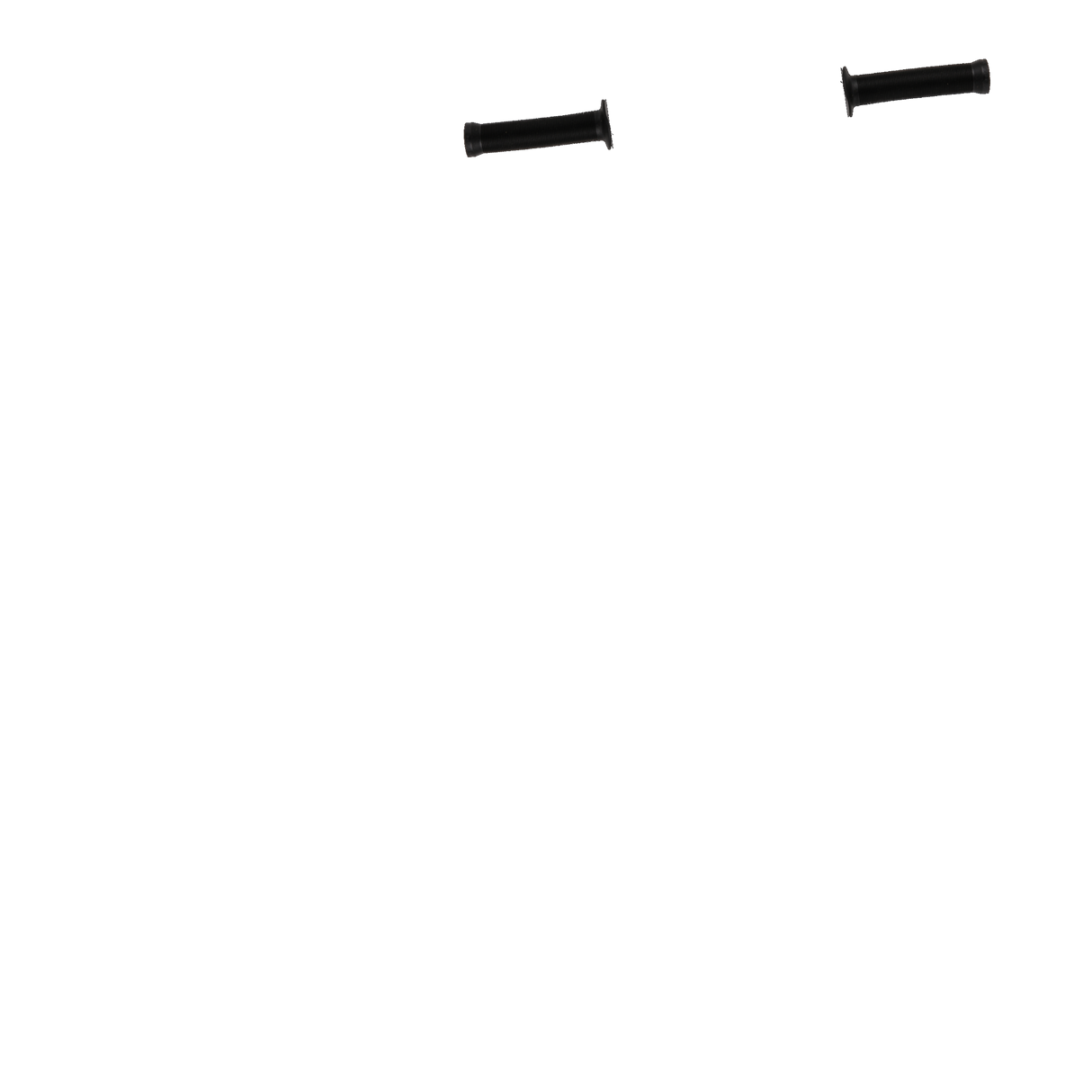 Gusset Sleeper Flanged Scooter Grips - Black