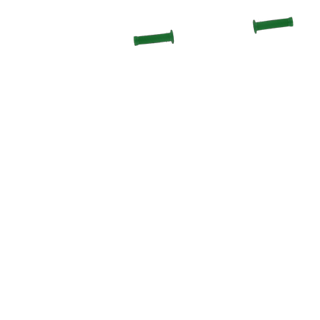Gusset Sleeper Flanged Scooter Grips - Green
