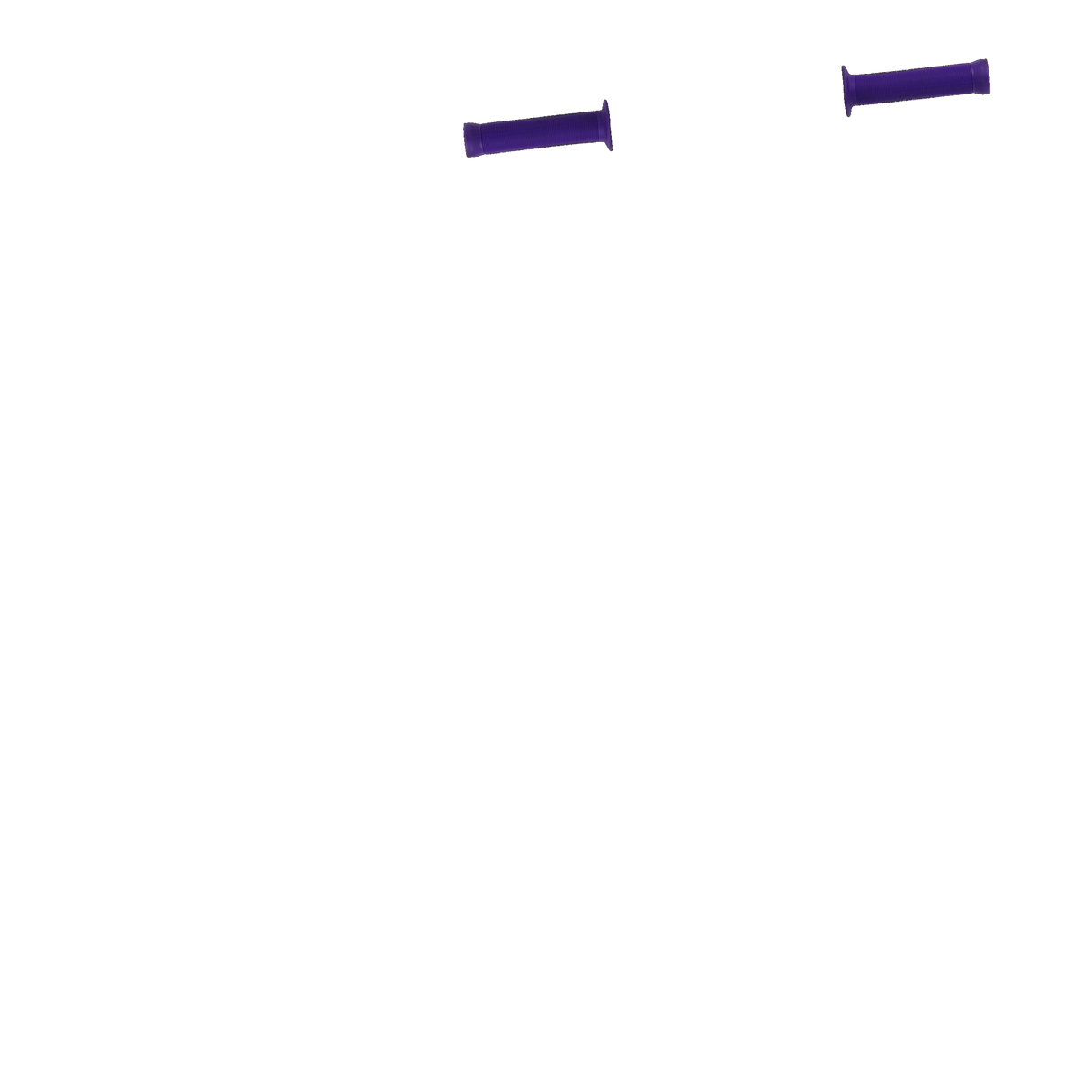 Gusset Sleeper Flanged Scooter Grips - Purple