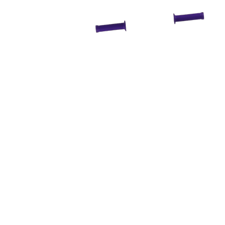 Gusset Sleeper Flanged Scooter Grips - Purple