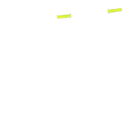 Gusset Sleeper Flanged Scooter Grips - Yellow