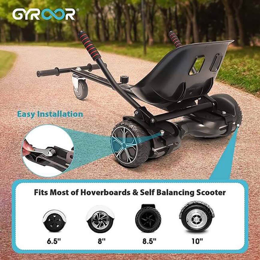 Gyroor Go Monster Hoverkart - Black
