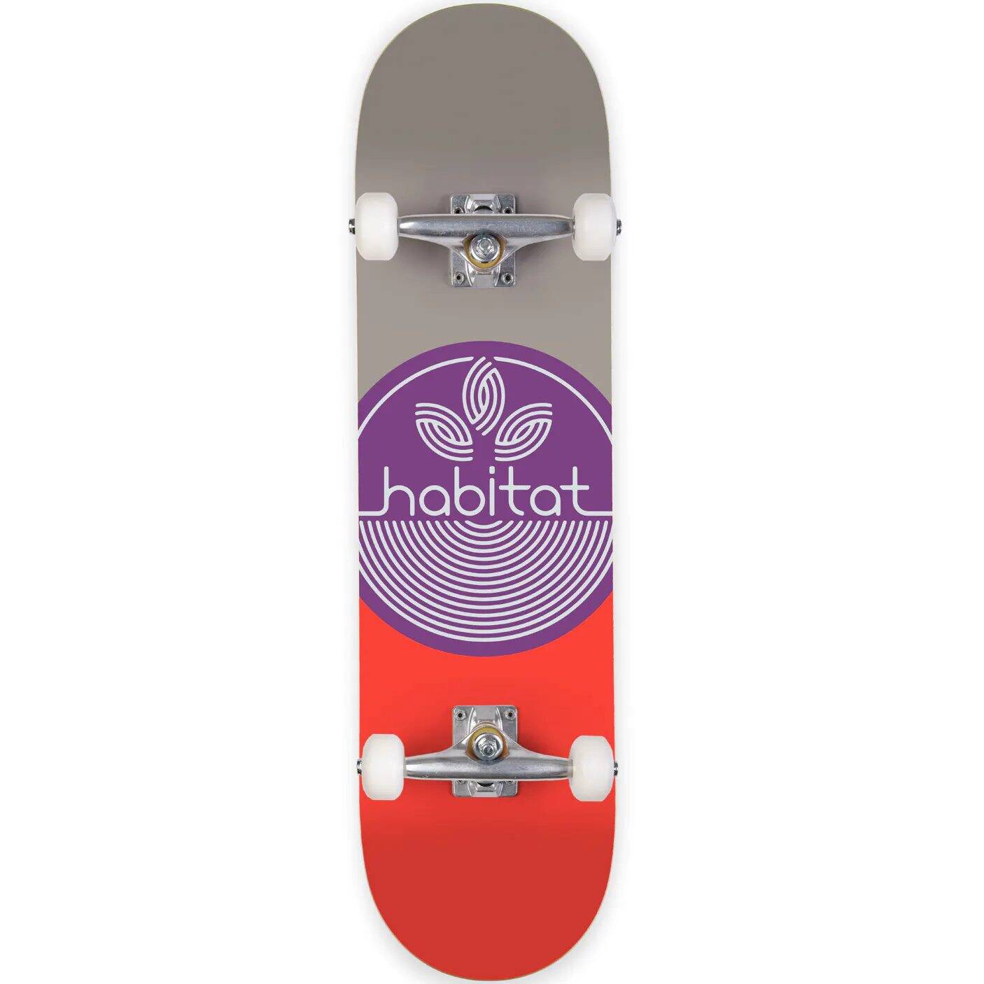 Habitat Leaf Dot Complete Skateboard - Purple 8''
