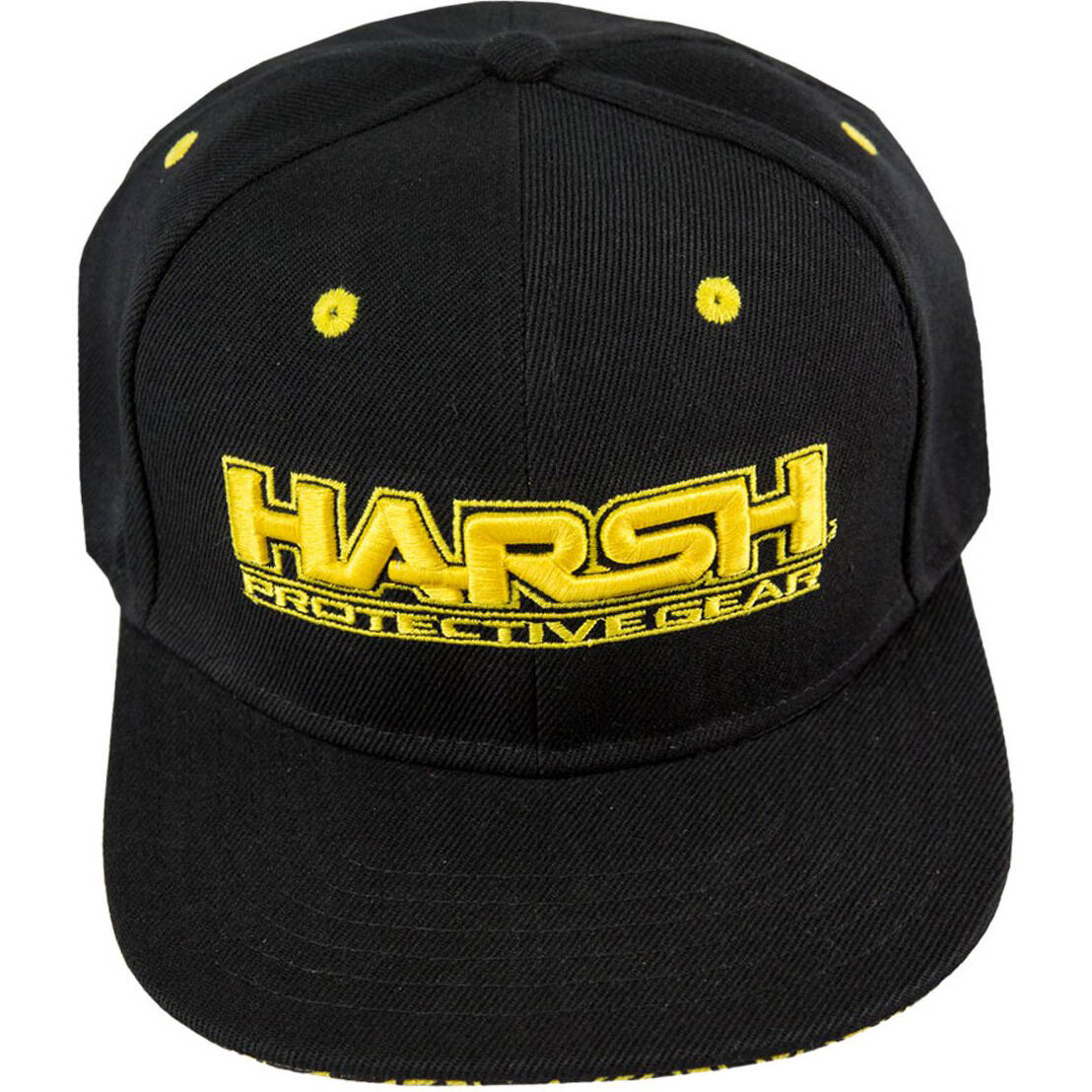 Harsh Snapback Cap - Black/Black/Yellow