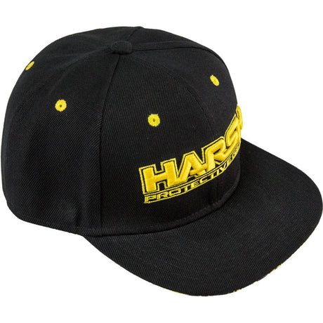 Harsh Snapback Cap - Black/Black/Yellow