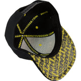 Harsh Snapback Cap - Black/Black/Yellow