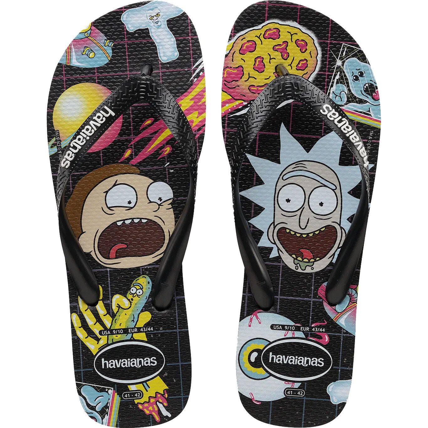 Havaianas Top Rick and Morty Flip-Flops - Black/Black