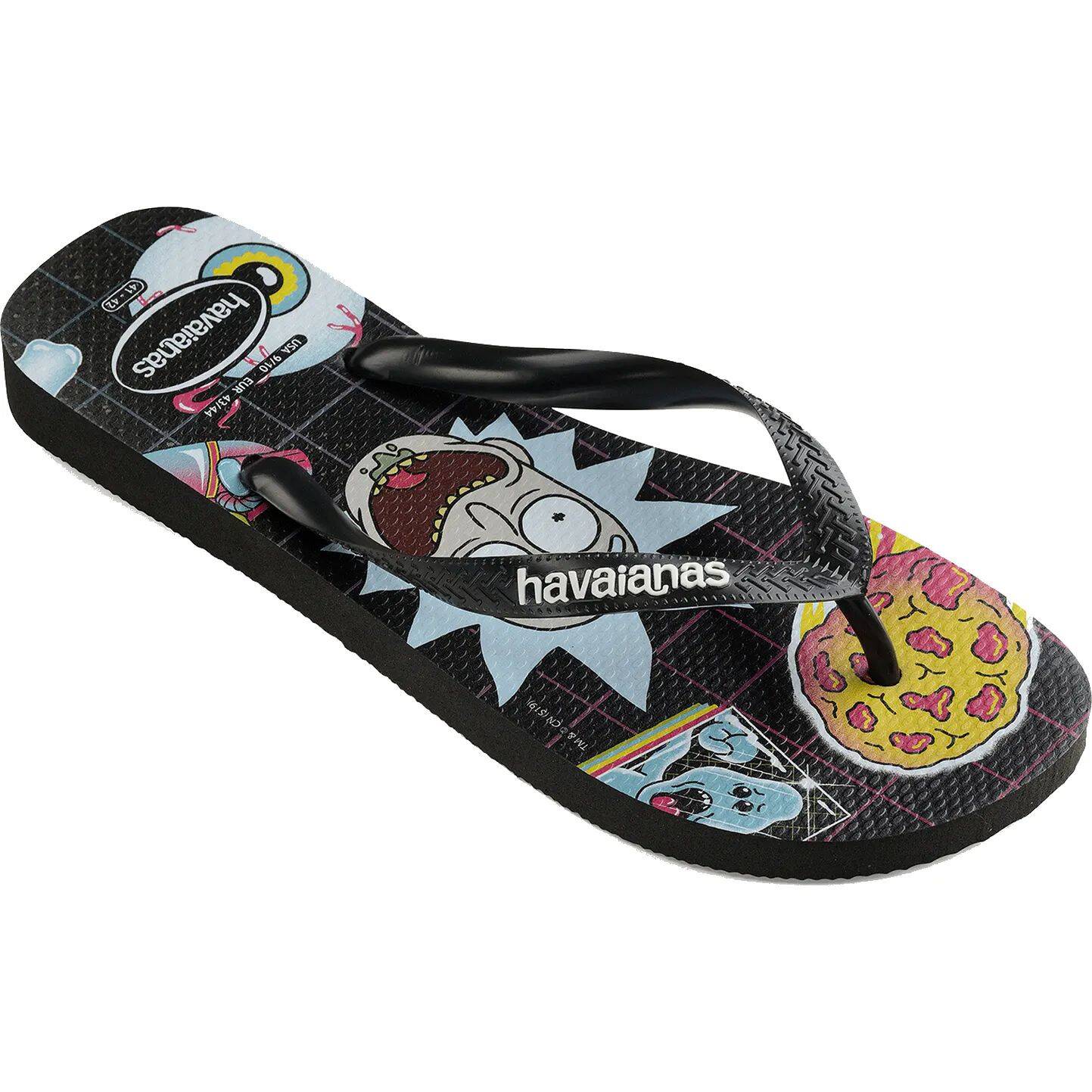 Havaianas Top Rick and Morty Flip-Flops - Black/Black