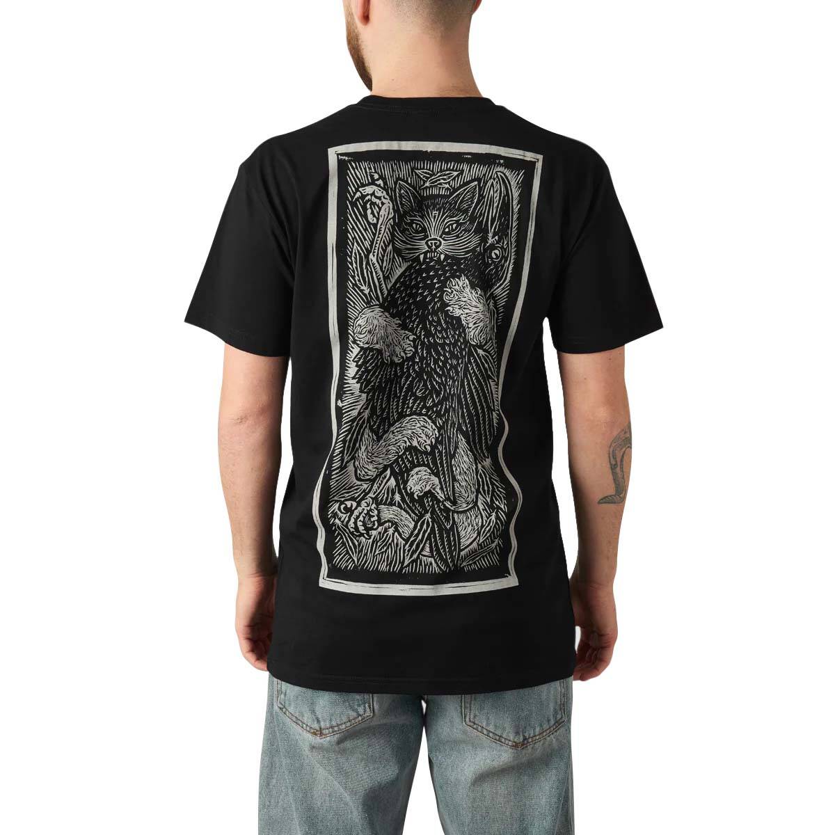 Heathen Crow Killer Mono T Shirt - Black
