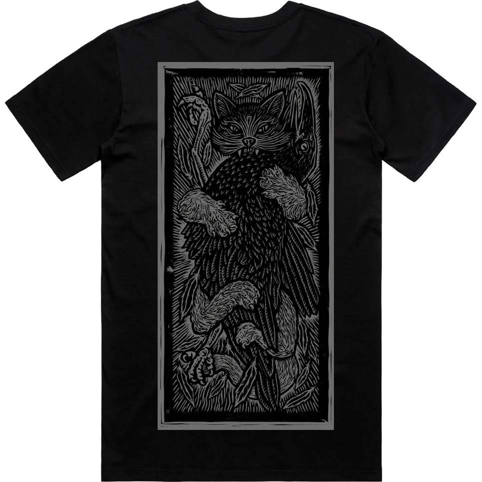 Heathen Crow Killer Mono T Shirt - Black