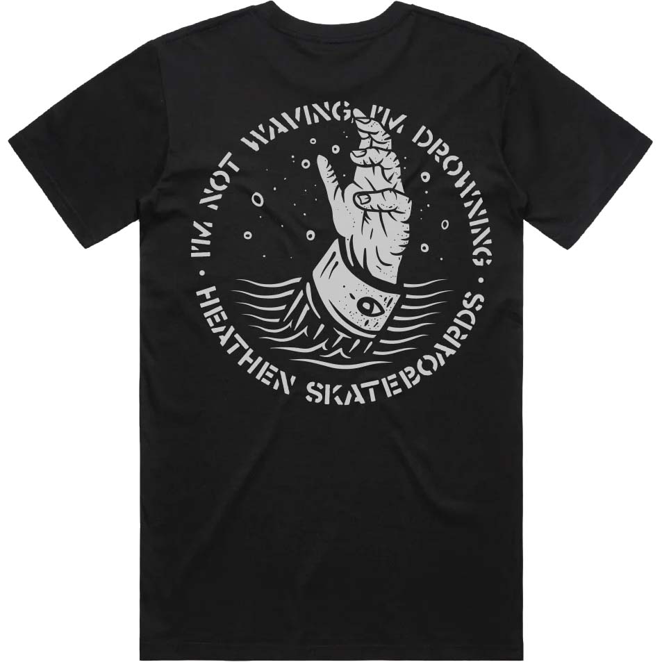 Heathen Drowning T Shirt - Black