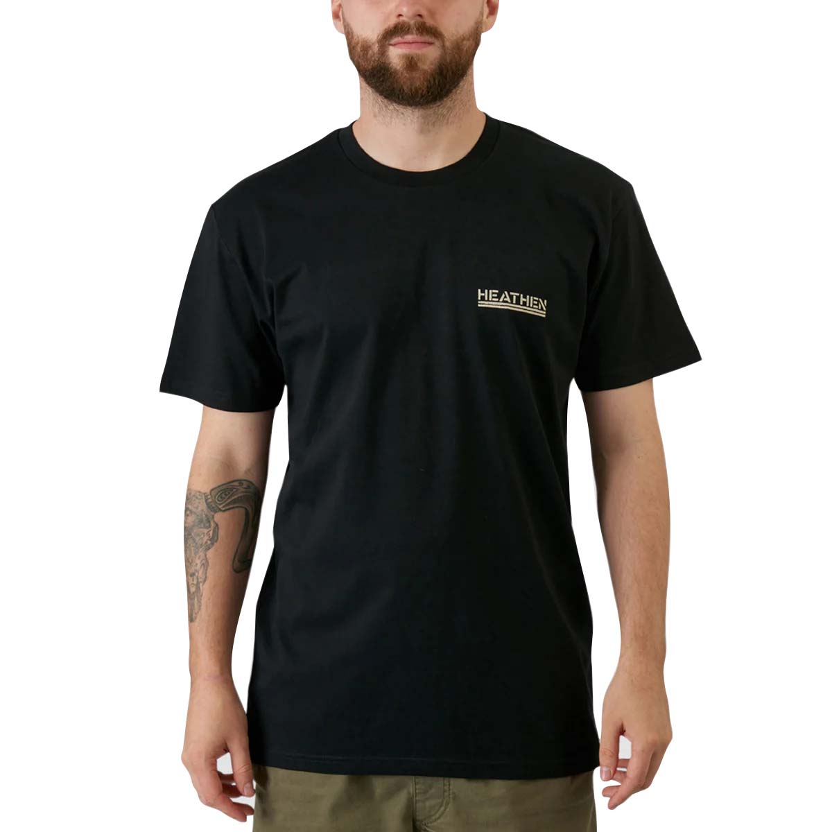 Heathen Infest Skull T Shirt - Black