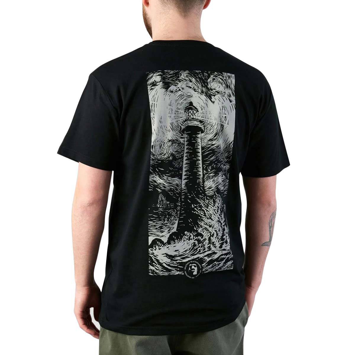 Heathen Lighthouse T Shirt - Black