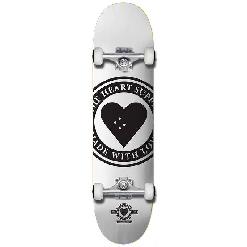 The Heart Supply Badge Complete Skateboard 8'' - White