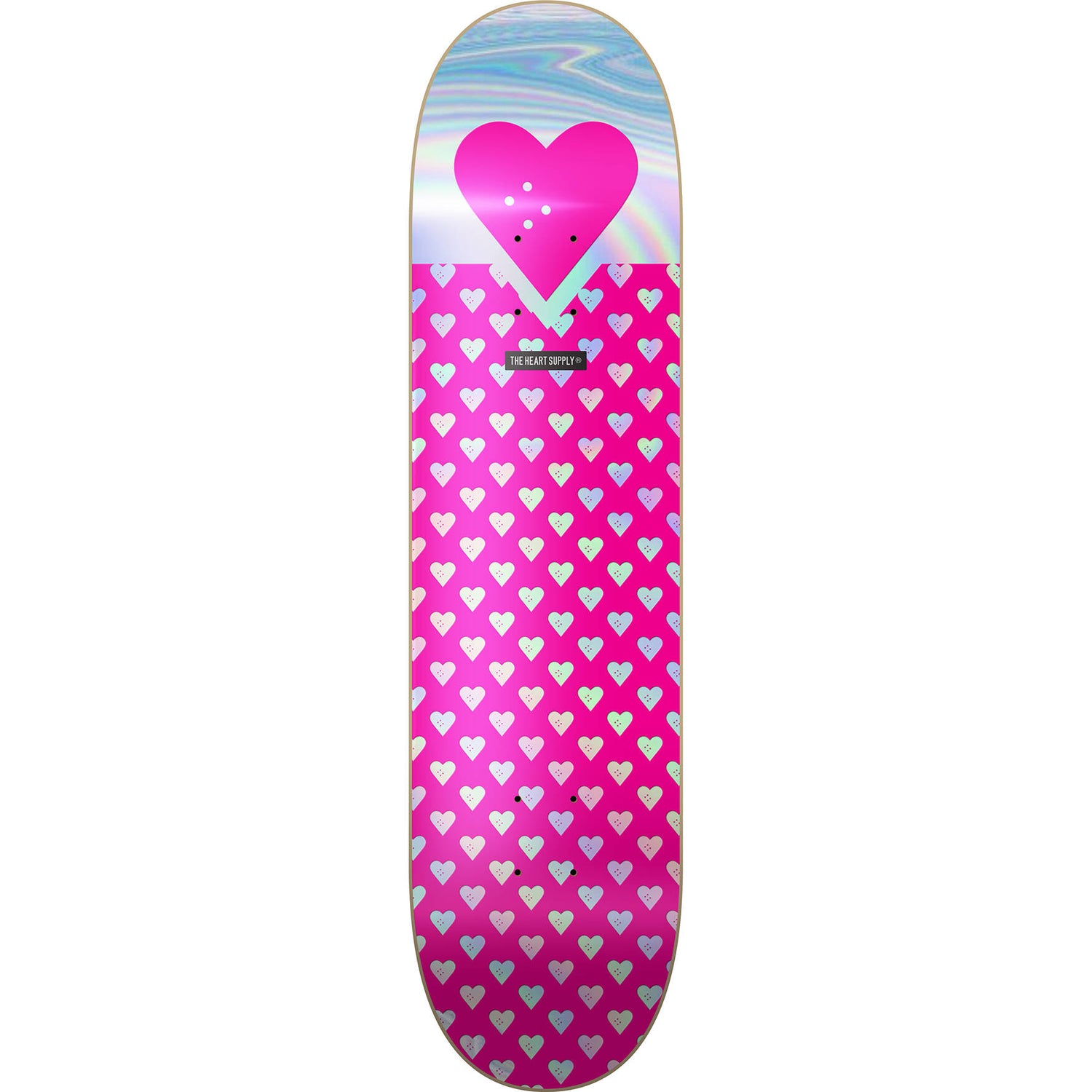The Heart Supply Foil Logo Skateboard Deck - Pink Sweethearts 7.75''