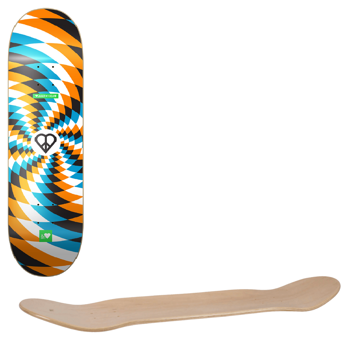 The Heart Supply Illusion Skateboard Deck - Jagger Eaton 8''