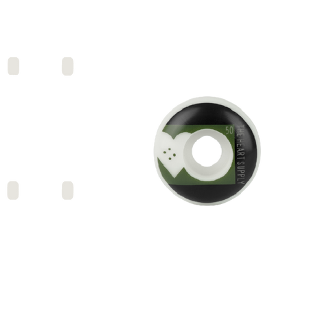 The Heart Supply Even Skateboard Wheels - Hunter Green 50mm