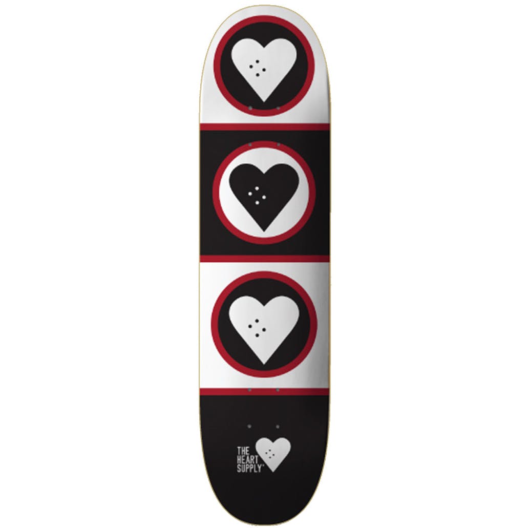 The Heart Supply Squad Skateboard Deck - Black/White 8.5''
