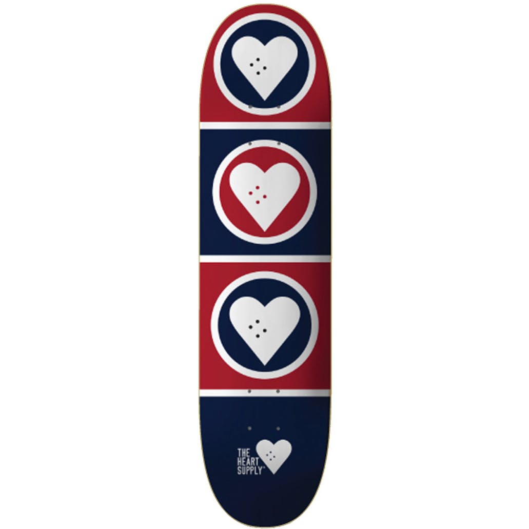 The Heart Supply Squad Skateboard Deck - Blue/Red 8''