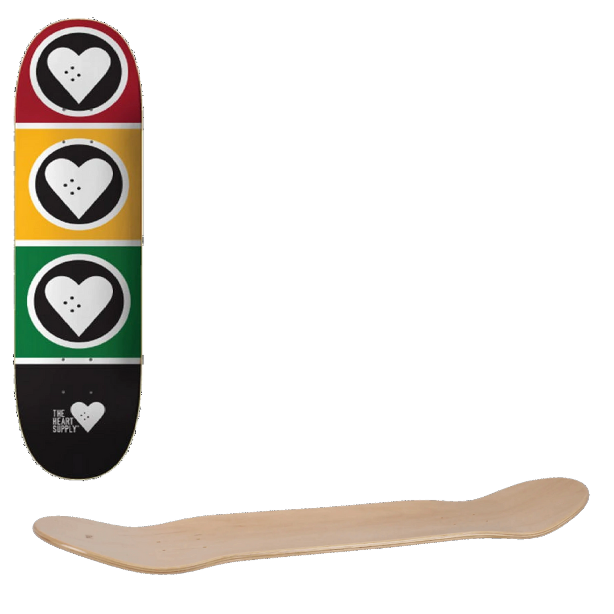 The Heart Supply Squad Skateboard Deck - Rasta 8.125"