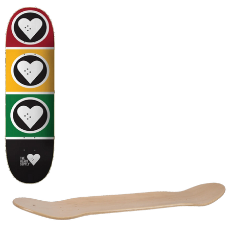 The Heart Supply Squad Skateboard Deck - Rasta 8.125"