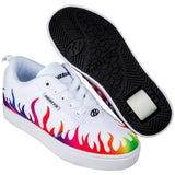 Heelys Pro 20 Prints - White/Rainbow Flames